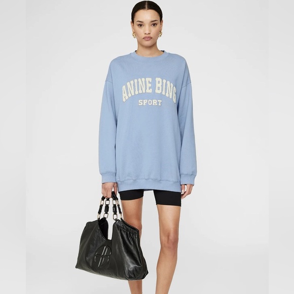 Anine Bing - Tyler Crewneck in Capri Blue - Picture 1 of 5